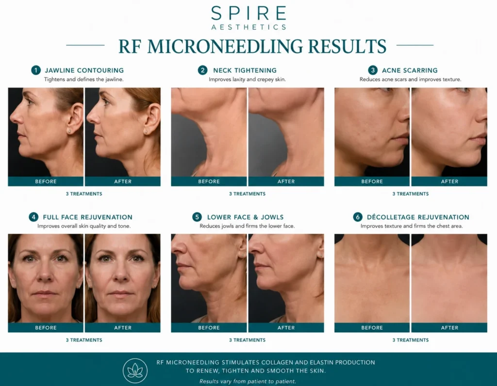 RF Microneedling Skin tightening Spring Vale results