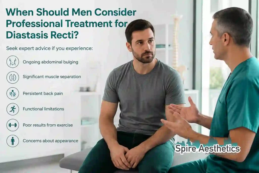 When Should Men Consider Professional Treatment for Diastasis Recti Spring Vale?